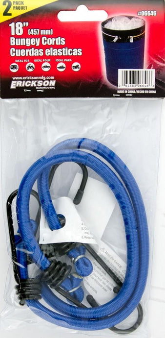 Erickson 06646 Standard Bungee Cords - 18in.