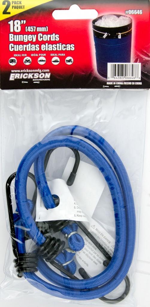 Erickson 06646 Standard Bungee Cords - 18in.