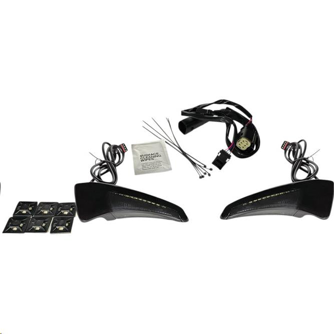 Custom Dynamics CD-TPBR-14BCMSB Tour-Pak Backrest LED - Black With Smoke Lens