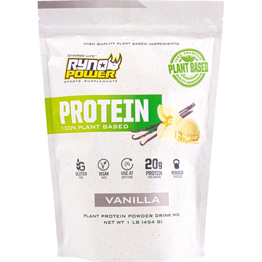 Ryno Power 1LB-PLNT-VAN Protein Powder - Vanilla Flavor - 1lb.
