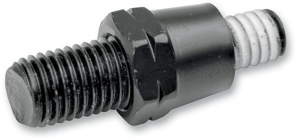 Drag Specialties 0641-0097 Stealth Mirror Adapter - Reverse Thread - Black