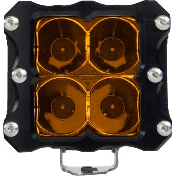 Heretic Studio 52214 6-Series Quattro Spot Light - Black with Amber Lens