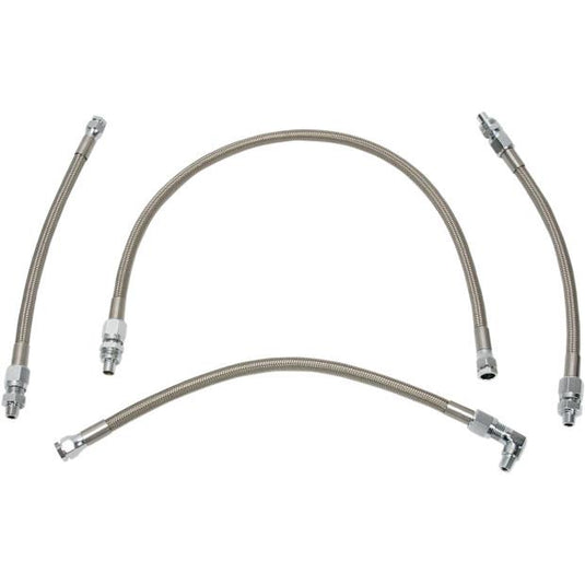 Drag Specialties 0711-0036 Stainless Steel Braided Oil Line Kit