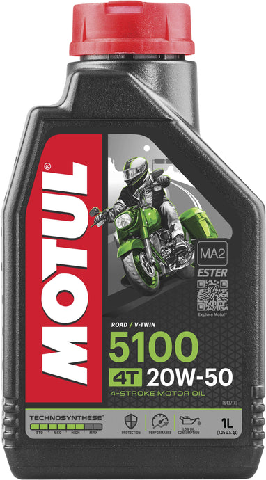 Motul 109945 5100 4T Technosynthese Oil - 20W50 - 4 L.