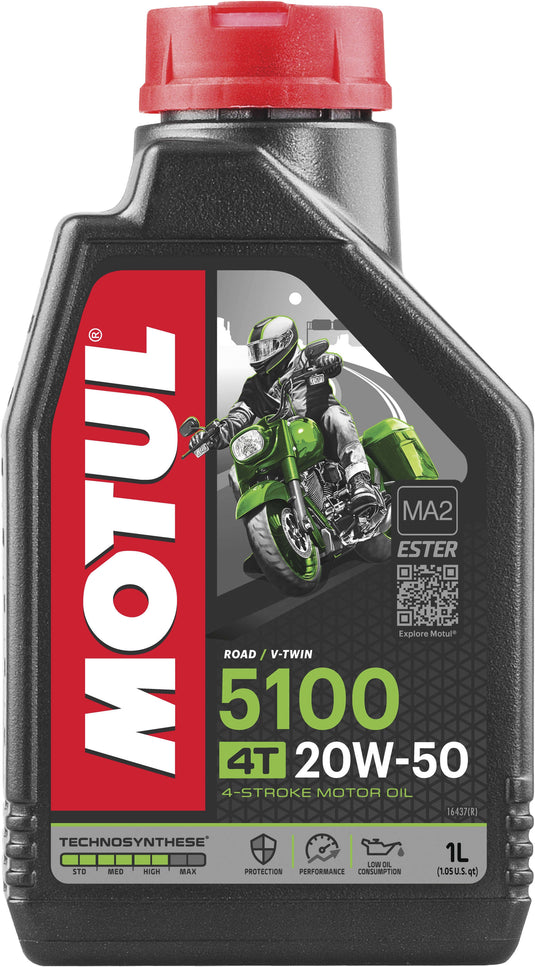 Motul 109945 5100 4T Technosynthese Oil - 20W50 - 4 L.