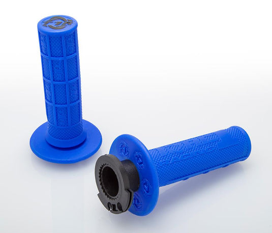 Torc1 Racing 3750-0302 Defy MX Lock-On Half Waffle Grips - Blue