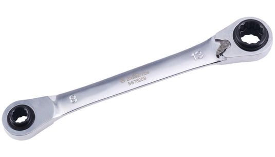 Bikeservice BS7525B 4-In-1 Reversible Ratchet Wrench - 8x10mm/12x13mm