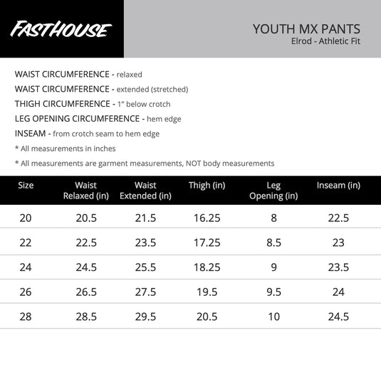 Fasthouse A/C Elrod Youth Pants