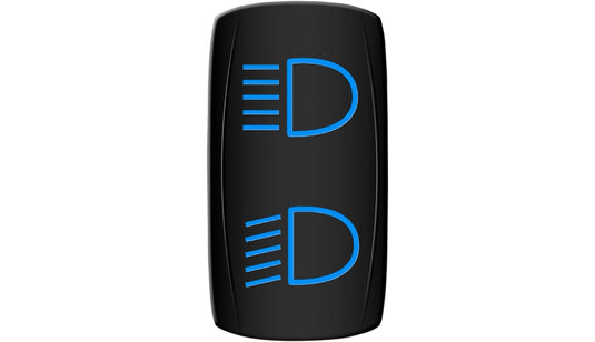 Moose Utility HLB-PWR Hi/Low Headlight Rocker Switch - Blue