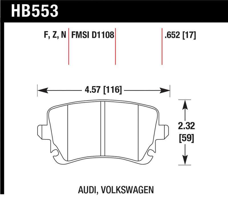 Load image into Gallery viewer, Hawk Performance HB553F.652 HAWK HPS Brake Pad Sets
