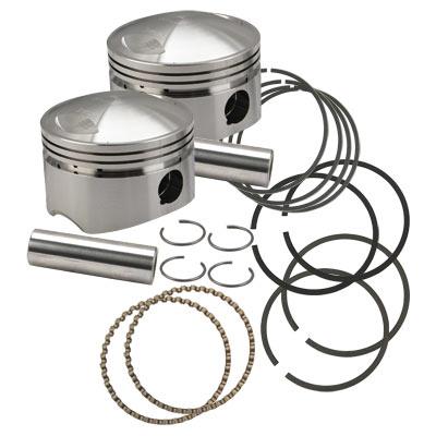 S&S Cycle 106-5519 Forged Piston Kit (80ci.) - Standard Bore 3 1/2in.,8.75:1 High Compression