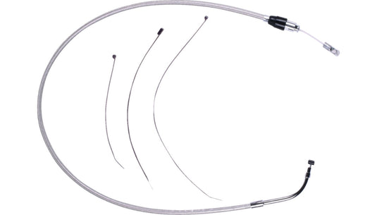 Magnum 523902HE Alternate Length Polished Stainless Quick Connect Braided Upper Clutch Cable - 37-1/4in.