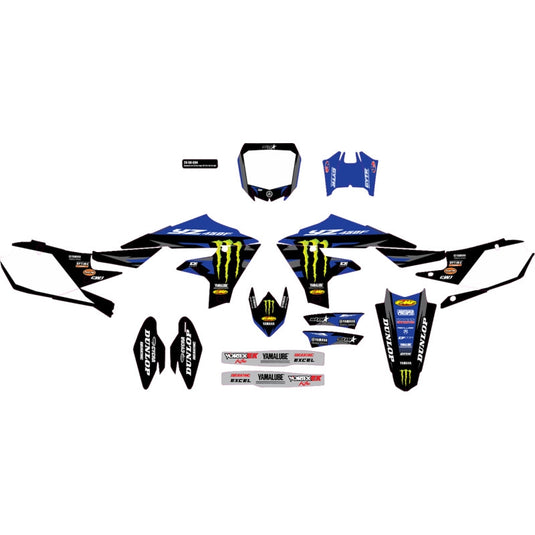 Dcor 20-50-604 Star Racing Monster Energy Complete Graphics Kit - White Background