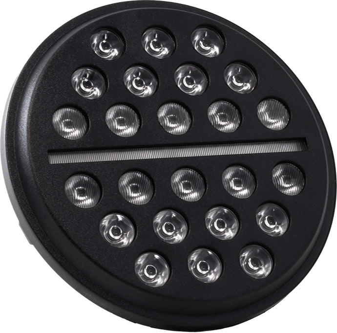 Letric Lighting Co. LLC-LHC-7B 7in. Buck-Shot Style Multi-Mini LED Headlight - Black