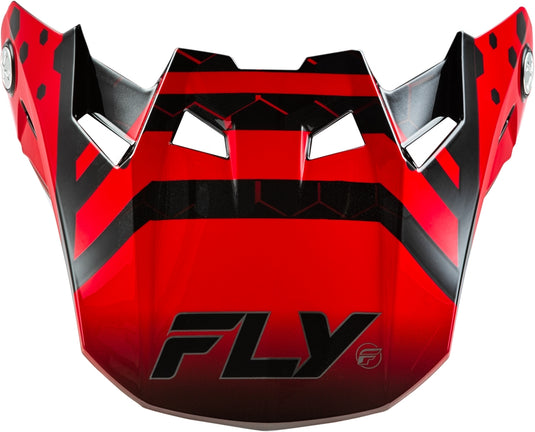 Fly Racing Visor for Formula CC Tektonic Helmets - Black/Red/Orange - Youth Lg/Adult Sm