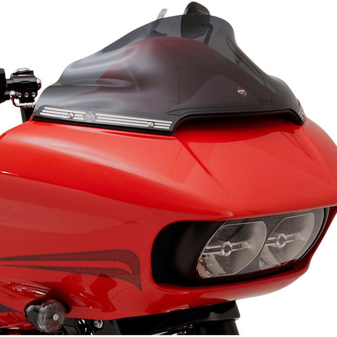 Klock Werks KWW-01-0459 Kerf (Klock Werks Logo) Flare Series Windshield Trim - Black/ chrome