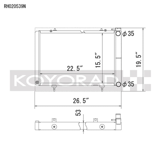 Koyo RH020539N KOY Racing Radiators