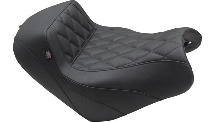 Mustang 76430 Squareback/Fastback Solo Seat - Diamond Stitch - Black