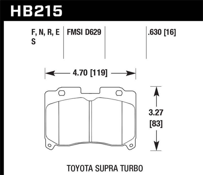 Load image into Gallery viewer, Hawk Performance HB215F.630 HAWK HPS Brake Pad Sets
