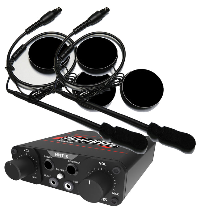 Navatlas NNT10 Intercom Set with 2 In Helmet Headphones