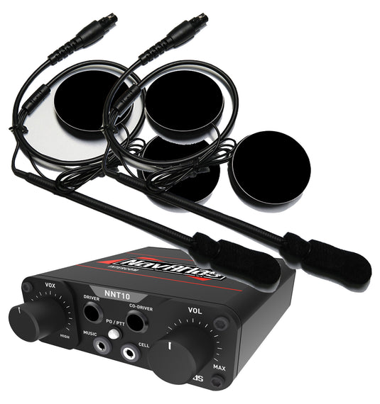 Navatlas NNT10 Intercom Set with 2 In Helmet Headphones