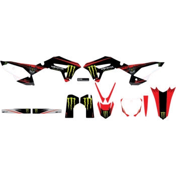Dcor 20-10-446 Monster Energy Complete Graphic Kit - White