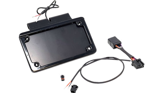 Namz NIBTH-B01 Illuminated Saddlebag License Plate Frame - Black Frame