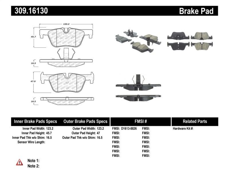 Load image into Gallery viewer, Stoptech 309.16130 ST Sport Brake Pads
