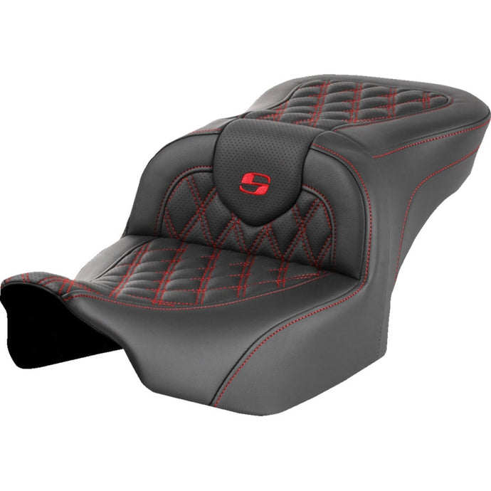 Saddlemen 823-07-18204 Roadsofa LS Seat without Drivers Backrest - Red Stitching