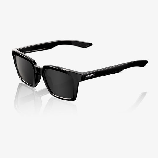 100% Erba Sunglasses (One Size Fits Most, Polished Black / Black Mirror Lens)