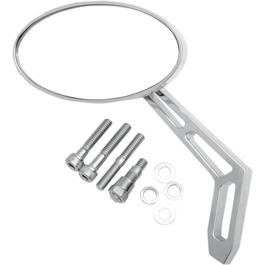 Pro-One Performance 102310 Oval Weekend Warrior Mirror with Cutout Stem - Left - Chrome
