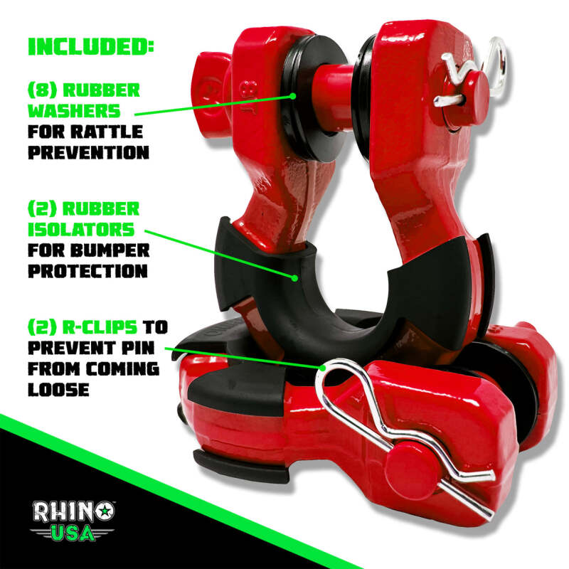 Load image into Gallery viewer, Rhino Usa SUPERSHACK-RED RSA Shackles

