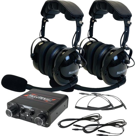 Navatlas NIO131PK Compact Intercom with Premium Over the Head Headset - Black