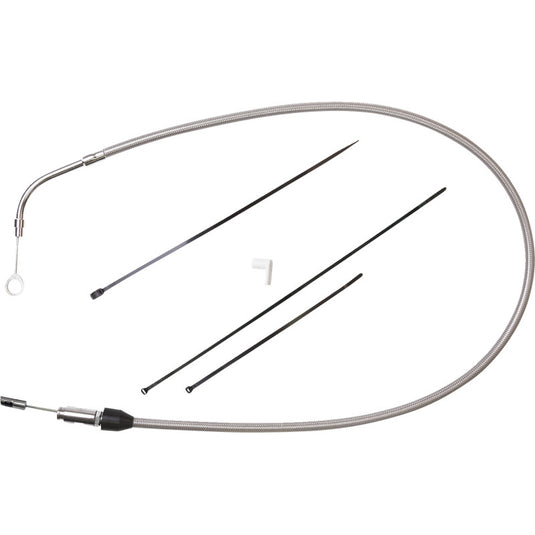 Drag Specialties 0652-2853 Quick Connect Braided Upper Clutch Cable - 49in.