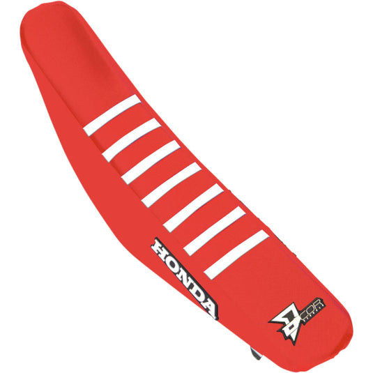Dcor 30-10-501 Seat Cover - Red Sides - Red Top with White Ribs