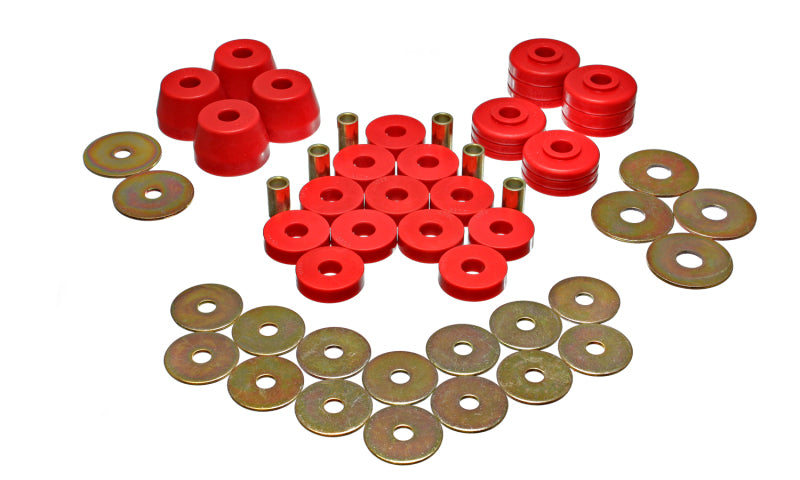 Load image into Gallery viewer, Energy Suspension 5.4102R ES Body Mounts - Red
