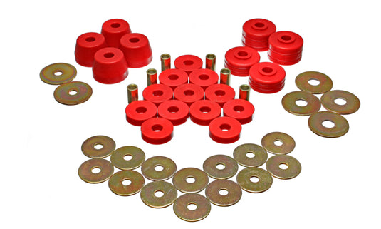 Energy Suspension 5.4102R ES Body Mounts - Red