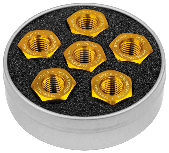 Driven Racing DSN6-GD Ducati 6 Bolt Sprocket Nuts - Gold
