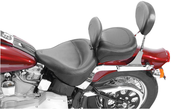 Mustang 79121 Wide Touring Vintage Solo Seat with Driver Backrest