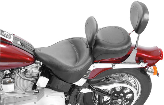 Mustang 79121 Wide Touring Vintage Solo Seat with Driver Backrest