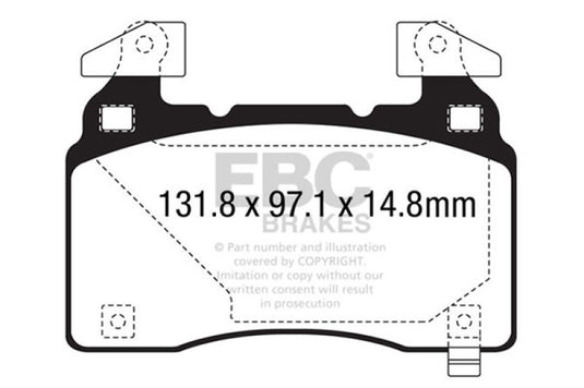 Ebc DP43028R EBC Yellowstuff Brake Pad Sets