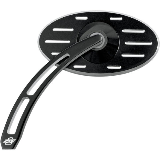 Pro-One Performance 102630B Oval Pro Street Ball-Milled with Teardrop Cutout Stem - Left - Black