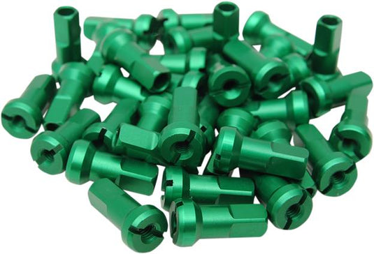 Moose Racing 24-960 MX1 Billet Spoke Nipples - 9 Gauge - Green