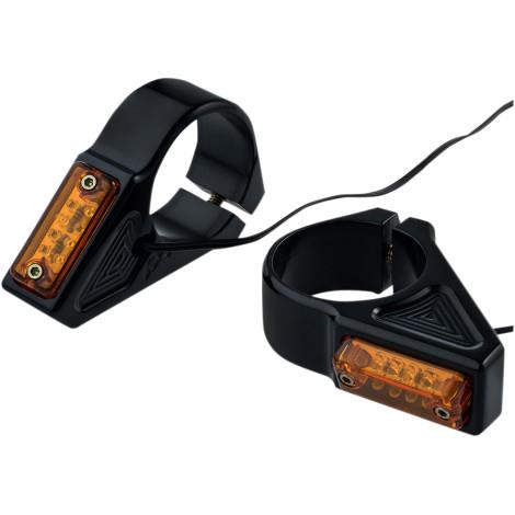Joker Machine 05-302-1 Rectangle LED For Mount Turn Signals - 49mm - Black Anodized