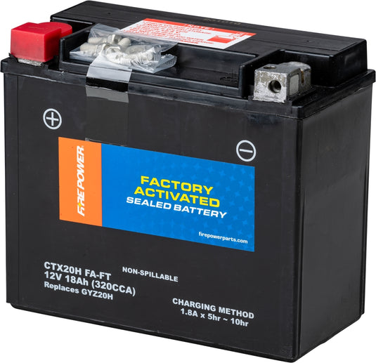 Fire Power CTX20H (FA) FT AGM Factory Activated Sealed Battery - YTX20CH-BS