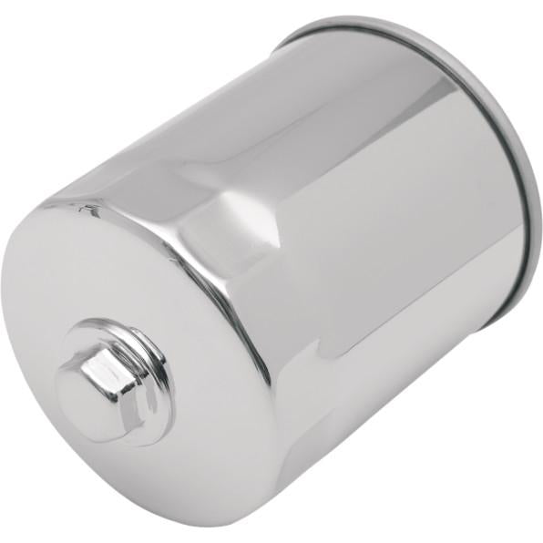Drag Specialties 0712-0009 Spin-On Oil Filter - Chrome with Nut