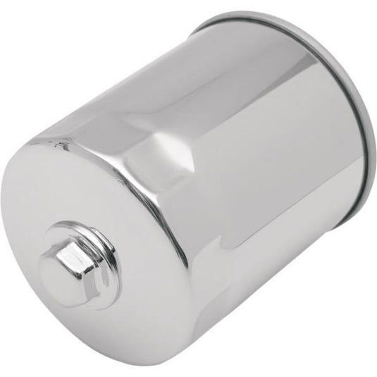 Drag Specialties 0712-0018 Spin-On Oil Filter - Chrome with Nut