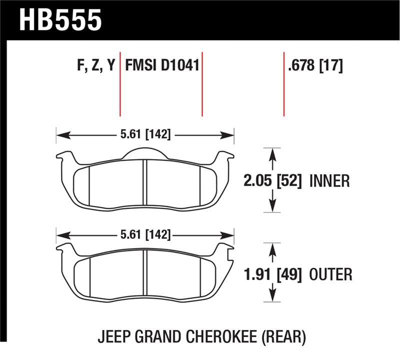 Load image into Gallery viewer, Hawk Performance HB555Y.678 HAWK LTS Brake Pads
