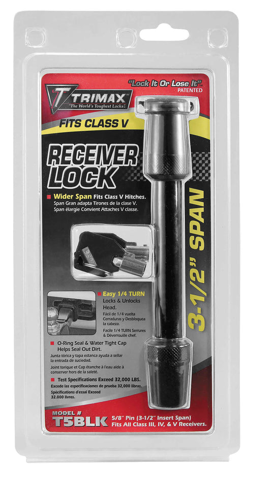 Trimax T5BLACK Machine Forged Chrome Steel Receiver Locking Pin - Black