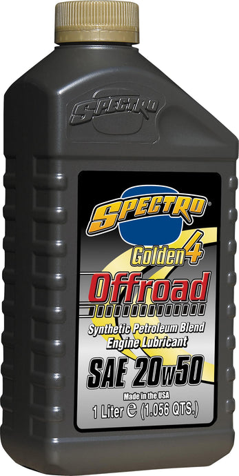 Spectro 310260 Golden Offroad Semi-Syn 4T - 20W50 -1lt. - 12/case